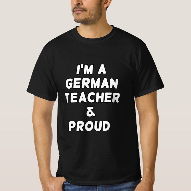CAMISETA SOY UN PROFESOR DE ALEMÁN & ORGULLOSO (Anverso)