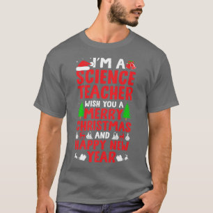 Camiseta Soy un profesor de ciencias Feliz Navidad y Feliz