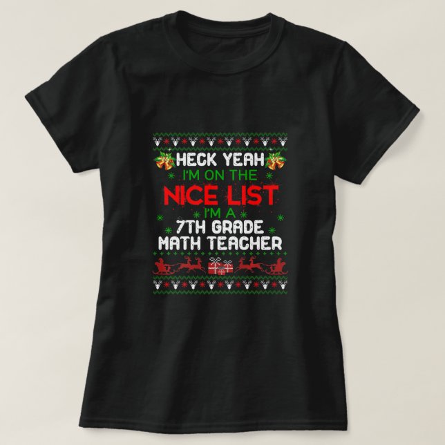 Camiseta Soy un profesor de matemáticas de 7º grado que ens (Diseño del anverso)