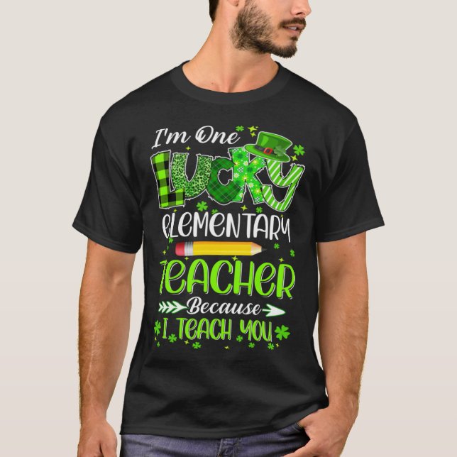 Camiseta Soy un profesor de primaria afortunado St Patrick (Anverso)
