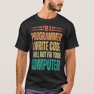 Camiseta Soy un programador escribo código binario gracioso