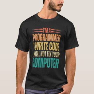 Camiseta Soy un programador escribo código binario gracioso