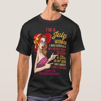 Camiseta Soy un Queens del chica del cumpleaños de la mujer