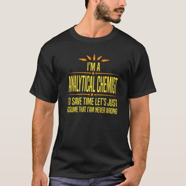 Camiseta Soy un químico analítico   (Anverso)