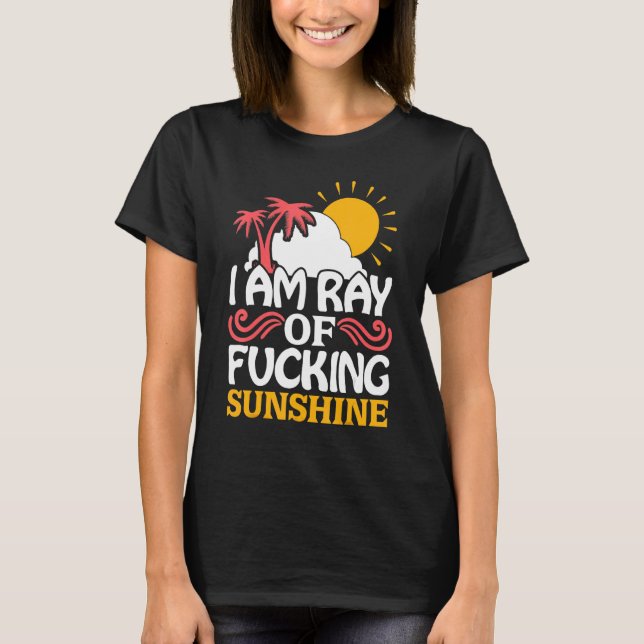 Camiseta Soy Un Rayo De Fcking Sunshine Summer Travel Beach (Anverso)