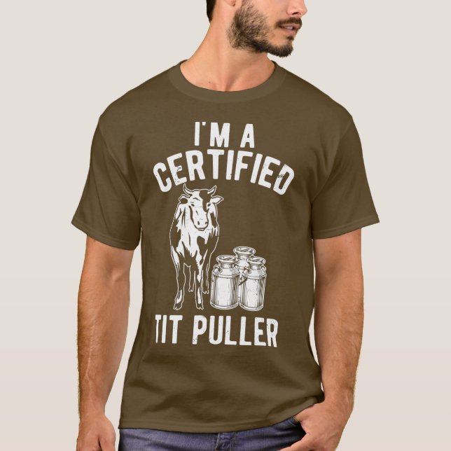Camiseta Soy Un Regalo De Vaca Gratuita De Tit Puller Certi (Anverso)