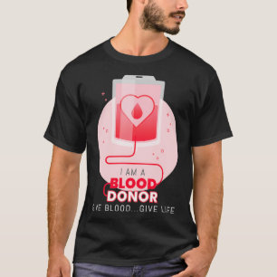 Camiseta Soy un Saco de Sangre de Donante de Sangre Campaña