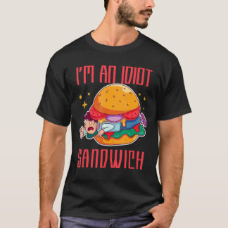 Camiseta Soy un sandwich mixto de comida idiota