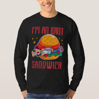 Camiseta Soy un sandwich mixto de comida idiota