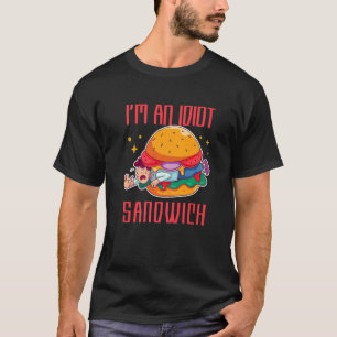 Camiseta Soy un sandwich mixto de comida idiota