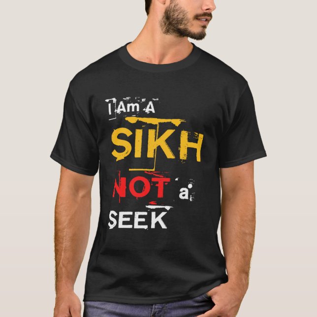 Camiseta Soy un sikh, no una búsqueda (Anverso)