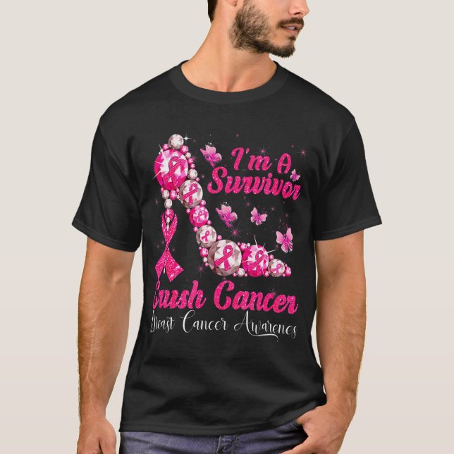 Camiseta Soy un sobreviviente de cáncer de estómago alto (Anverso)