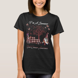 Camiseta Soy un sobreviviente de la conciencia sobre el cán