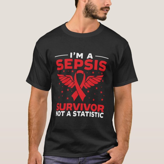 Camiseta Soy Un Sobreviviente De Sepsis, No Una Sepsis Esta (Anverso)