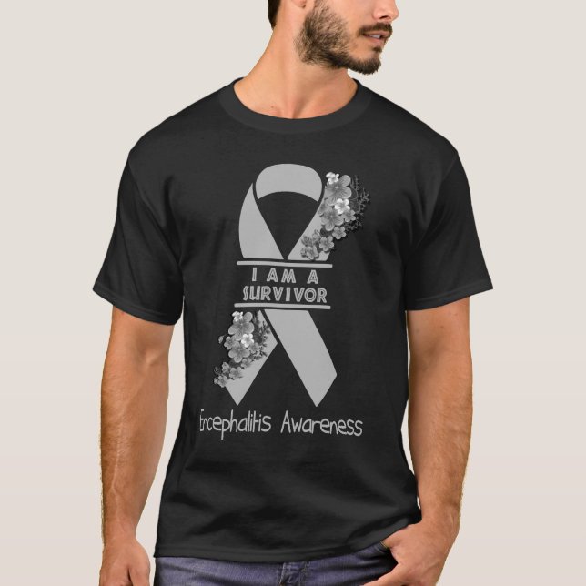 Camiseta Soy Un Sobreviviente Encefalitis Sensibilización (Anverso)