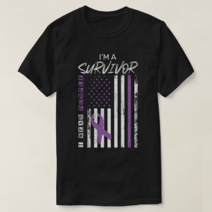 Camiseta Soy un sobreviviente y uso la cinta morada de sens