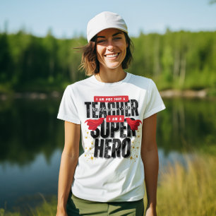 Camiseta Soy un SuperHéroe Apreciación de maestros blanco