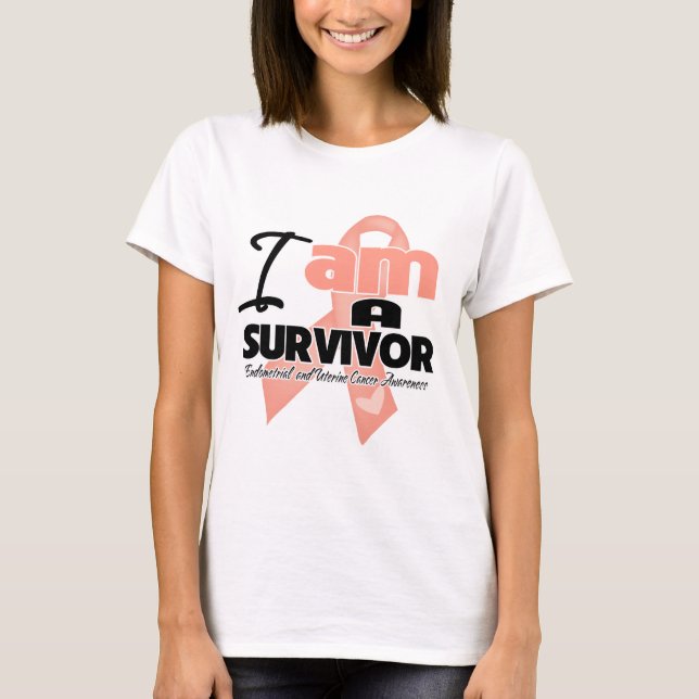 Camiseta Soy un superviviente - cáncer uterino (Anverso)