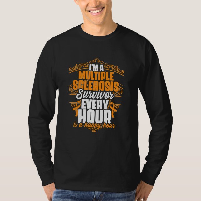 Camiseta Soy un superviviente de esclerosis múltiple apoyo  (Anverso)