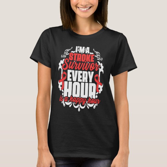 Camiseta Soy un superviviente de un ataque de cinta roja co (Anverso)