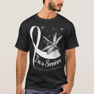 Camiseta Soy Un Superviviente Libélula Conciencia del Cánce