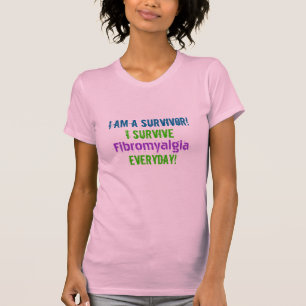Camiseta ¡Soy un superviviente! , Sobrevivo, Fibromyalgia,