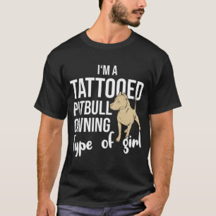 Camiseta Soy Un Tatuado Propietario De Pitbull Del Chica Pi
