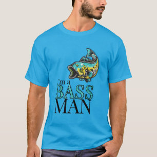 Camiseta Soy un tema de pesca divertida de BASS MAN