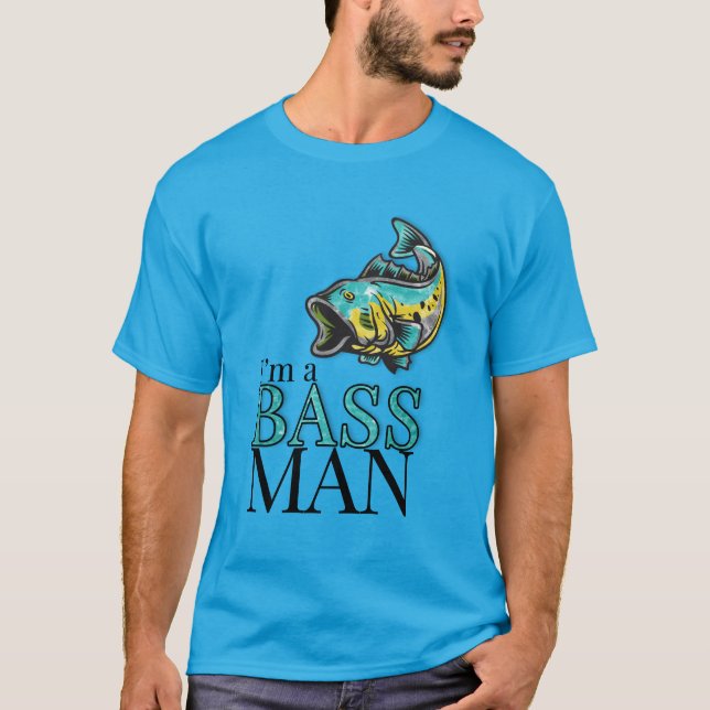 Camiseta Soy un tema de pesca divertida de BASS MAN (Anverso)