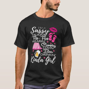 Camiseta Soy Un Tímido Toco De Flip-Flop Vestido Camping Lo