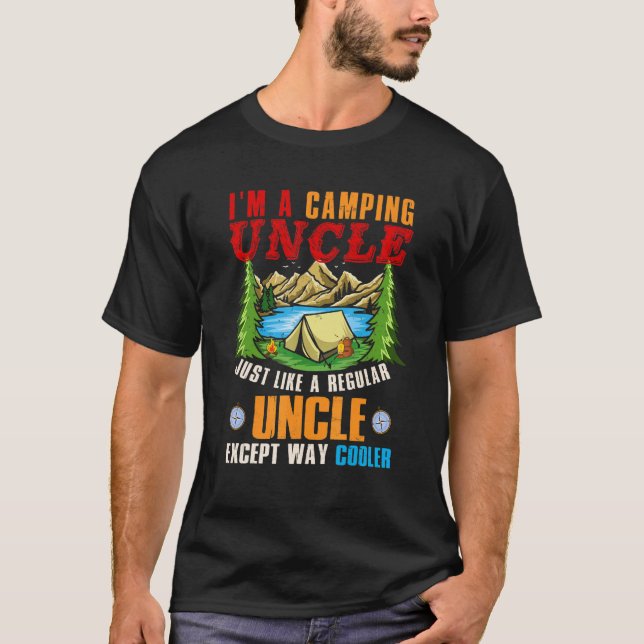 Camiseta Soy un tío de camping excepto el día del padre de  (Anverso)