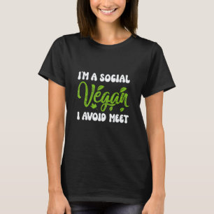 Camiseta SOY Un Vegan Social Evito Encontrar
