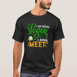 Camiseta Soy un Vegan social que evito conocer
