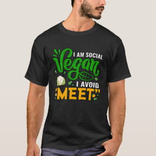 Camiseta Soy un Vegan social que evito conocer