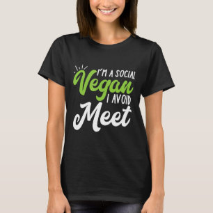 Camiseta Soy Un Vegan Social Que Evito Conocer Camisas Punn
