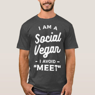 Camiseta Soy Un Vegan Social Que Evito Conocer Vegetariano