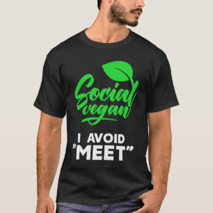 Camiseta Soy Un Vegano Social Evito Conocer Introvertido de