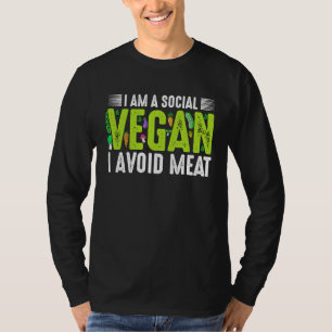 Camiseta Soy un vegano social evito la carne