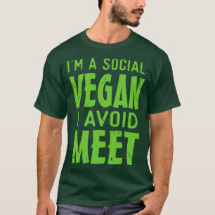 Camiseta Soy un vegano social que evito conocer