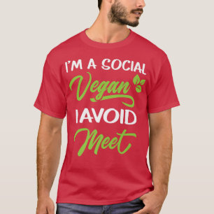 Camiseta Soy un vegano social que evito conocer a Introvert