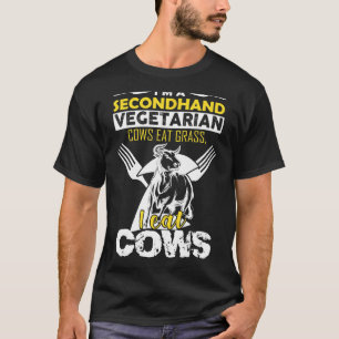 Camiseta Soy un vegetariano de segunda mano las vacas comen
