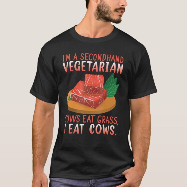 Camiseta Soy Un Vegetario Vegetariano De Segunda Mano (Anverso)