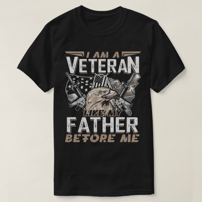 Camiseta Soy Un Veterano Como Mi Padre Antes Que Mis Navida (Diseño del anverso)