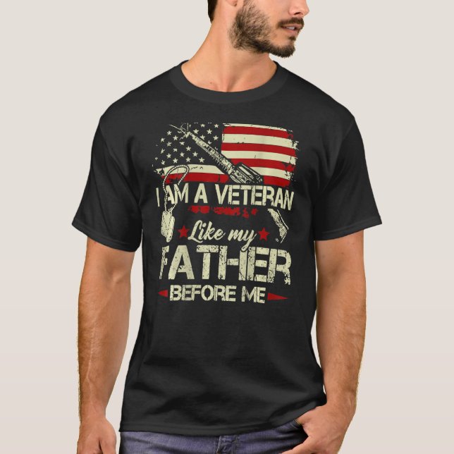Camiseta Soy Un Veterano Como Mi Padre Antes Que Yo (Anverso)
