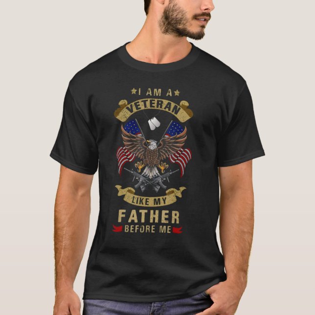 Camiseta Soy Un Veterano Como Mi Padre Antes Que Yo (Anverso)
