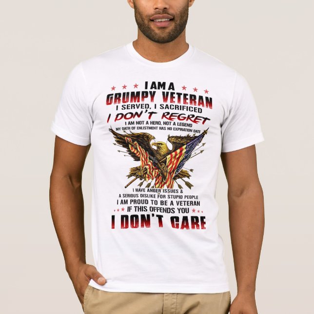 Camiseta Soy Un Veterano Gruñón (Anverso)