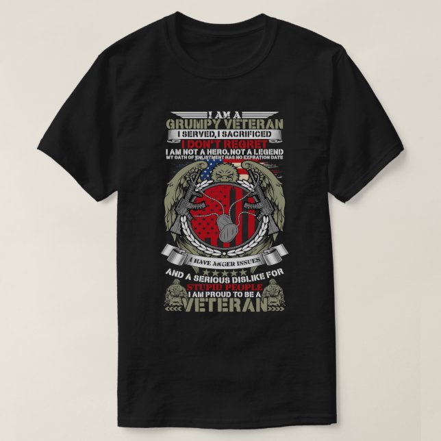 Camiseta Soy Un Veterano Gruñón 64 (Diseño del anverso)