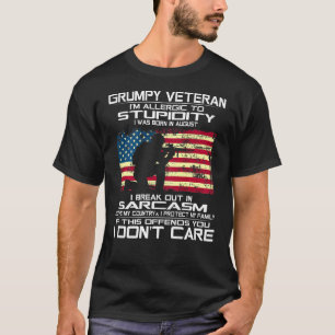 Camiseta Soy Un Veterano Gruñón Que Amo A Mi País Y Nací