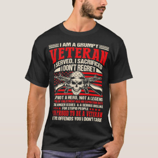 Camiseta Soy Un Veterano Gruñón Que He Servido Y Sacrificé