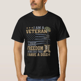 Camiseta soy un veterano, me encanta la libertad, usé etiqu